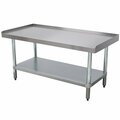 Advance Tabco EG-LG-3015 Stainless Steel Equipment Stand w Galvanized Legs and Adjustable Undershelf. 30in x 15in 109EGLG3015